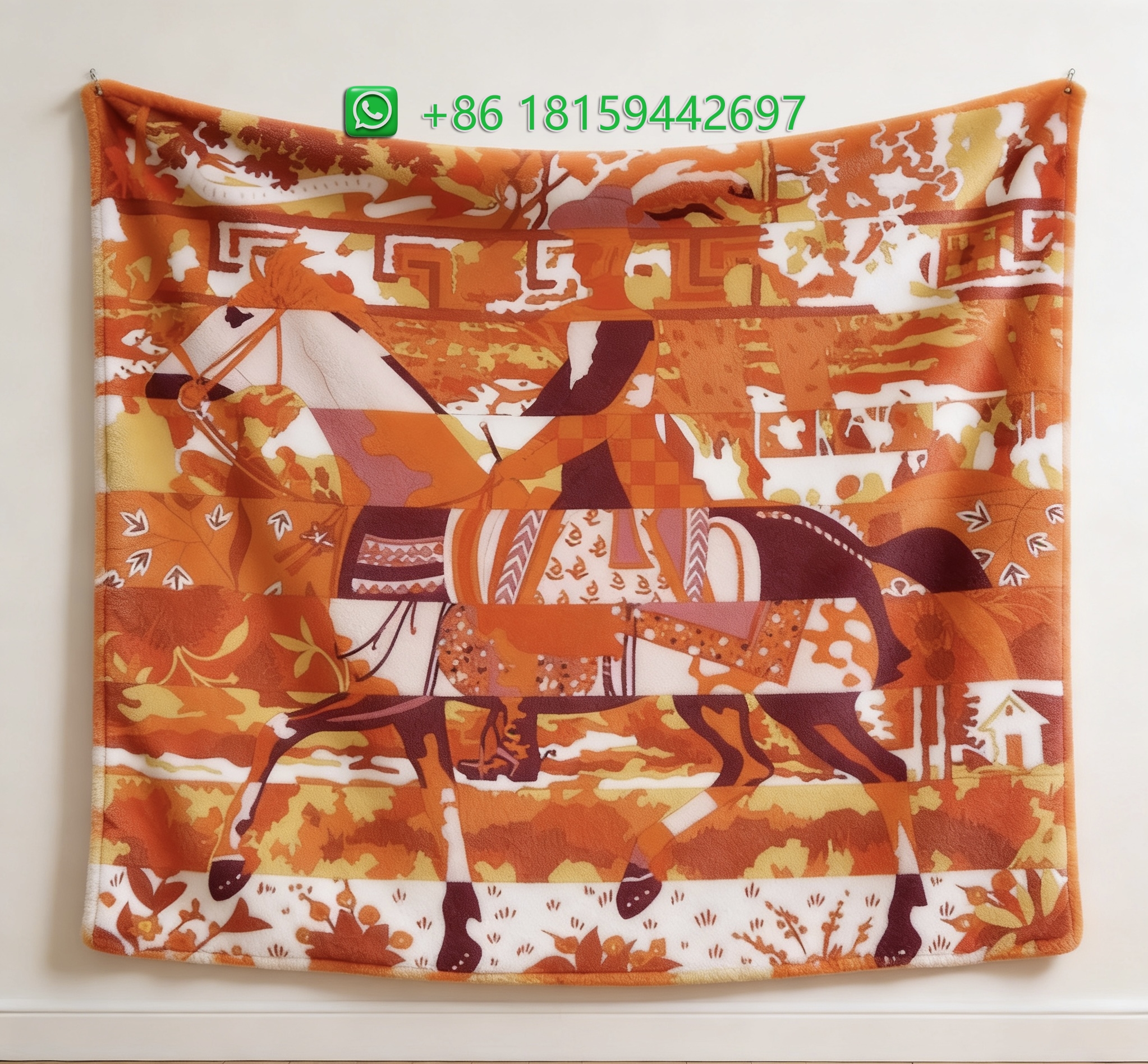 Hermes Throw Blankets